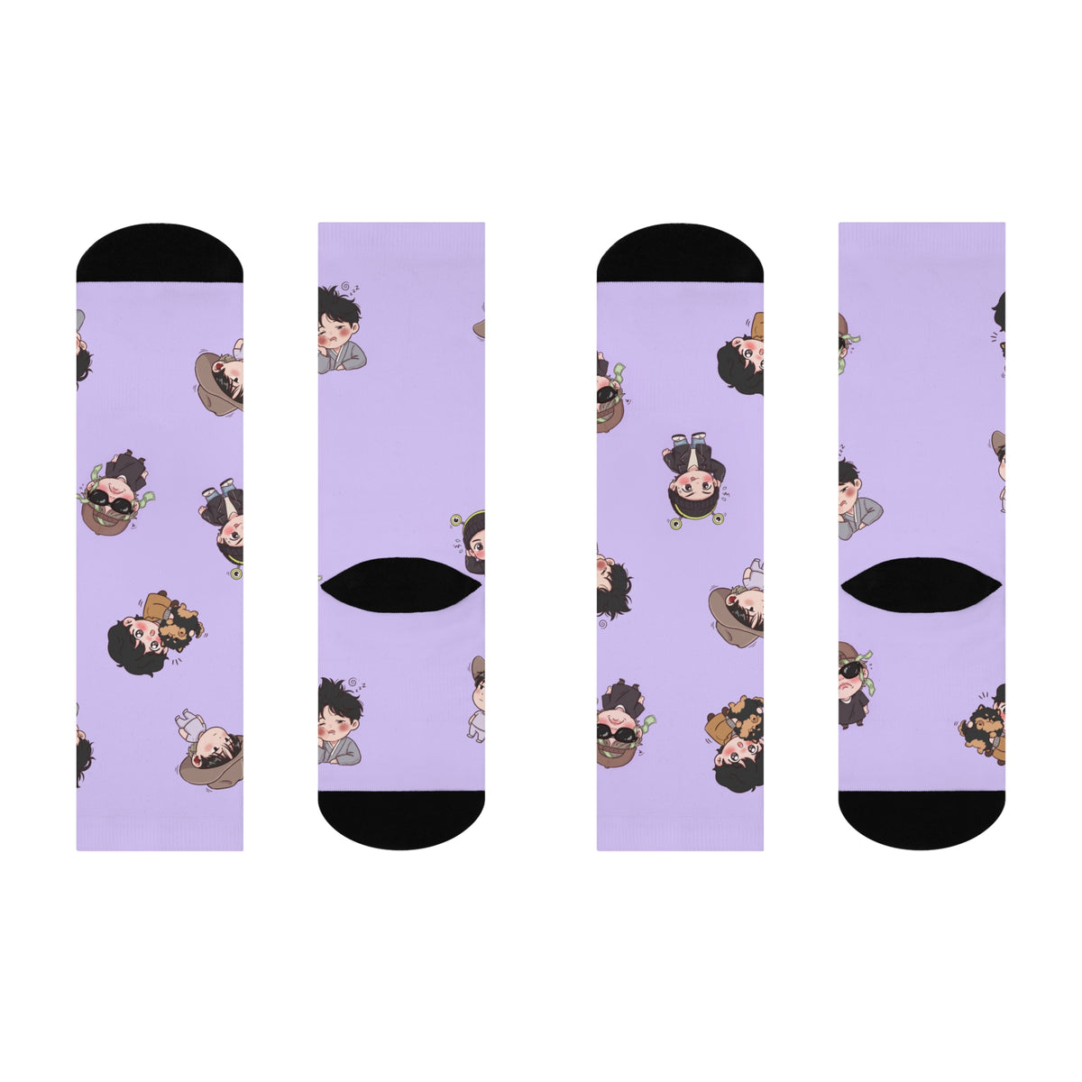 V Funny Moments Kpop Crew Socks