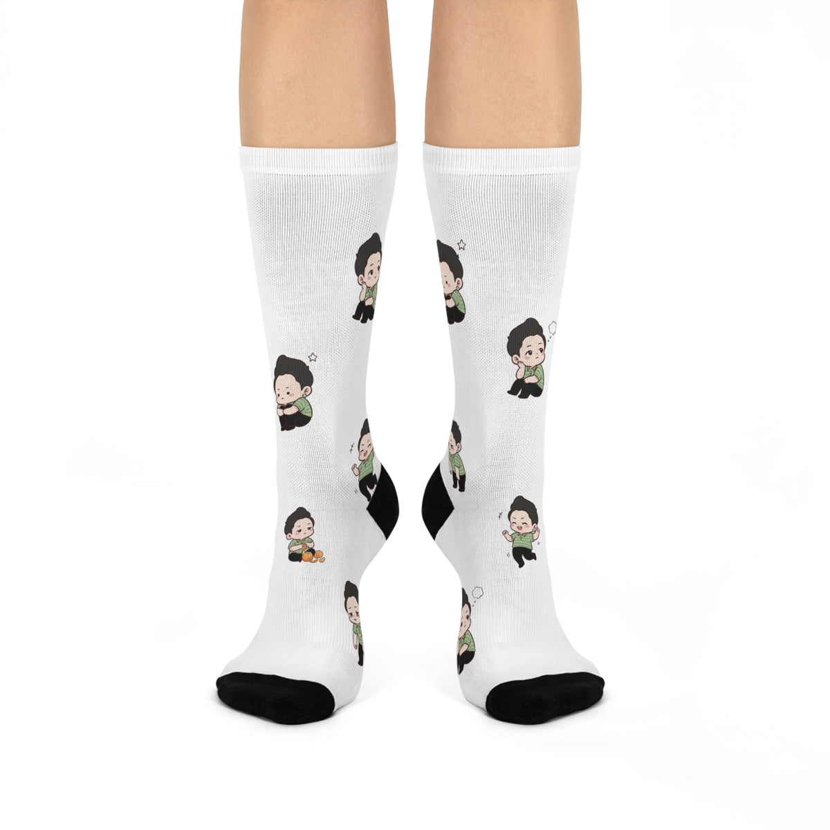 Low Energy Chibi Kpop Crew Socks (Unisex)