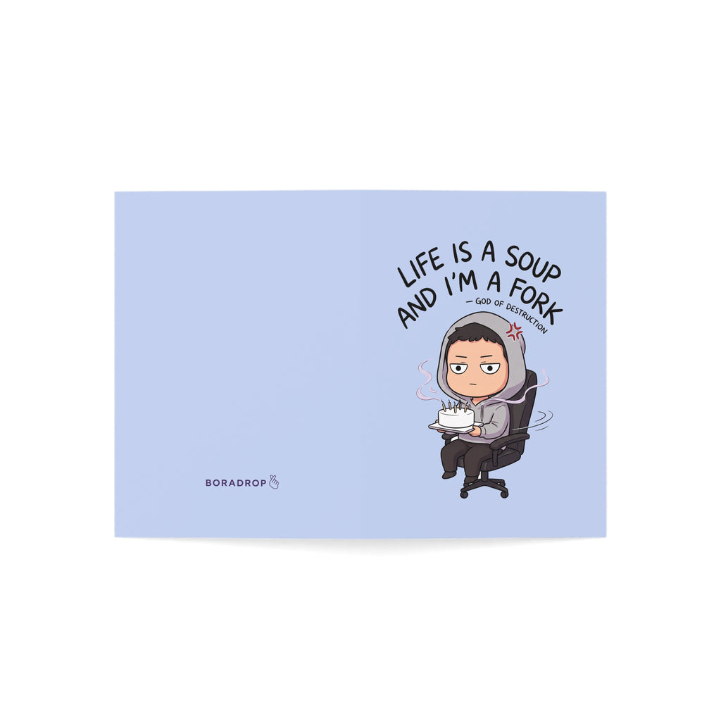 God of Destruction Meme Kpop Birthday Card
