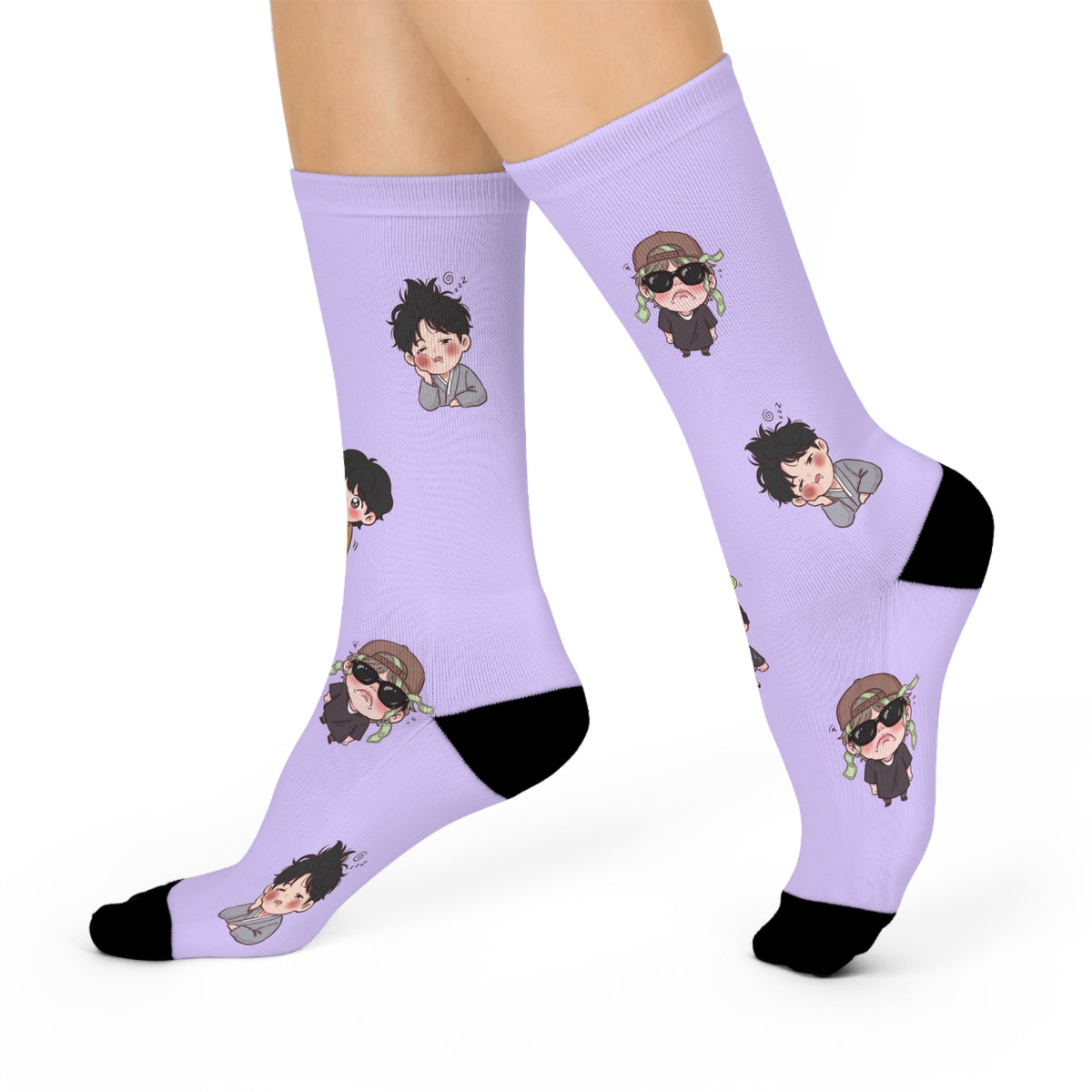 V Funny Moments Kpop Crew Socks