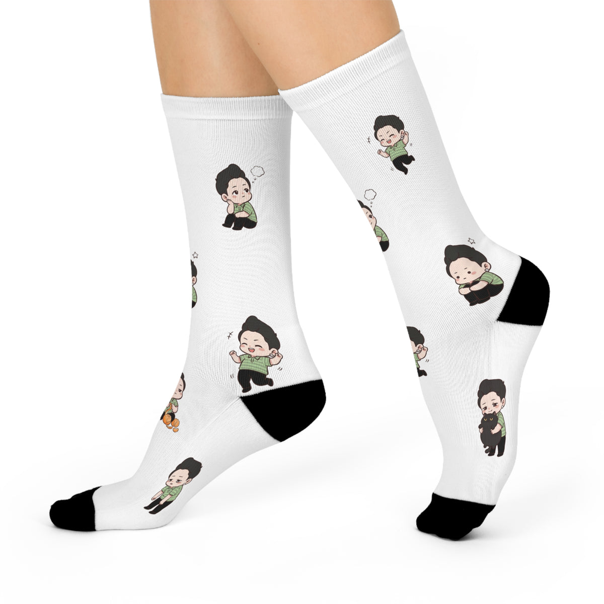 Low Energy Chibi Kpop Crew Socks (Unisex)