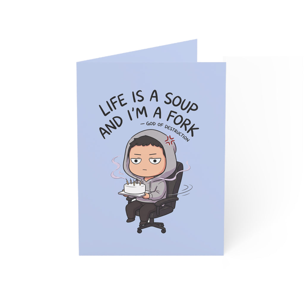 God of Destruction Meme Kpop Birthday Card