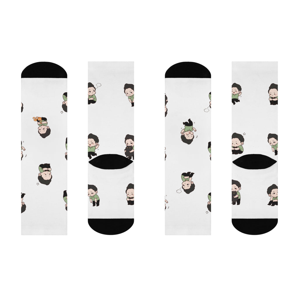 Low Energy Chibi Kpop Crew Socks (Unisex)