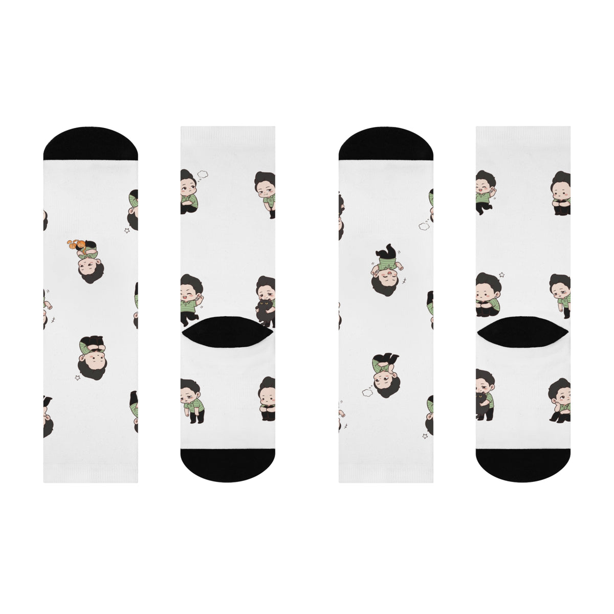 Low Energy Chibi Kpop Crew Socks (Unisex)