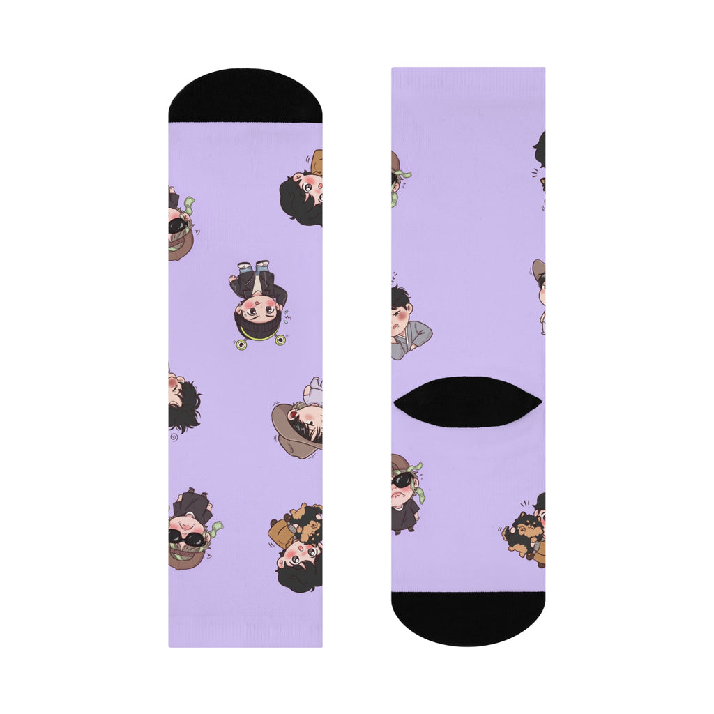 V Funny Moments Kpop Crew Socks