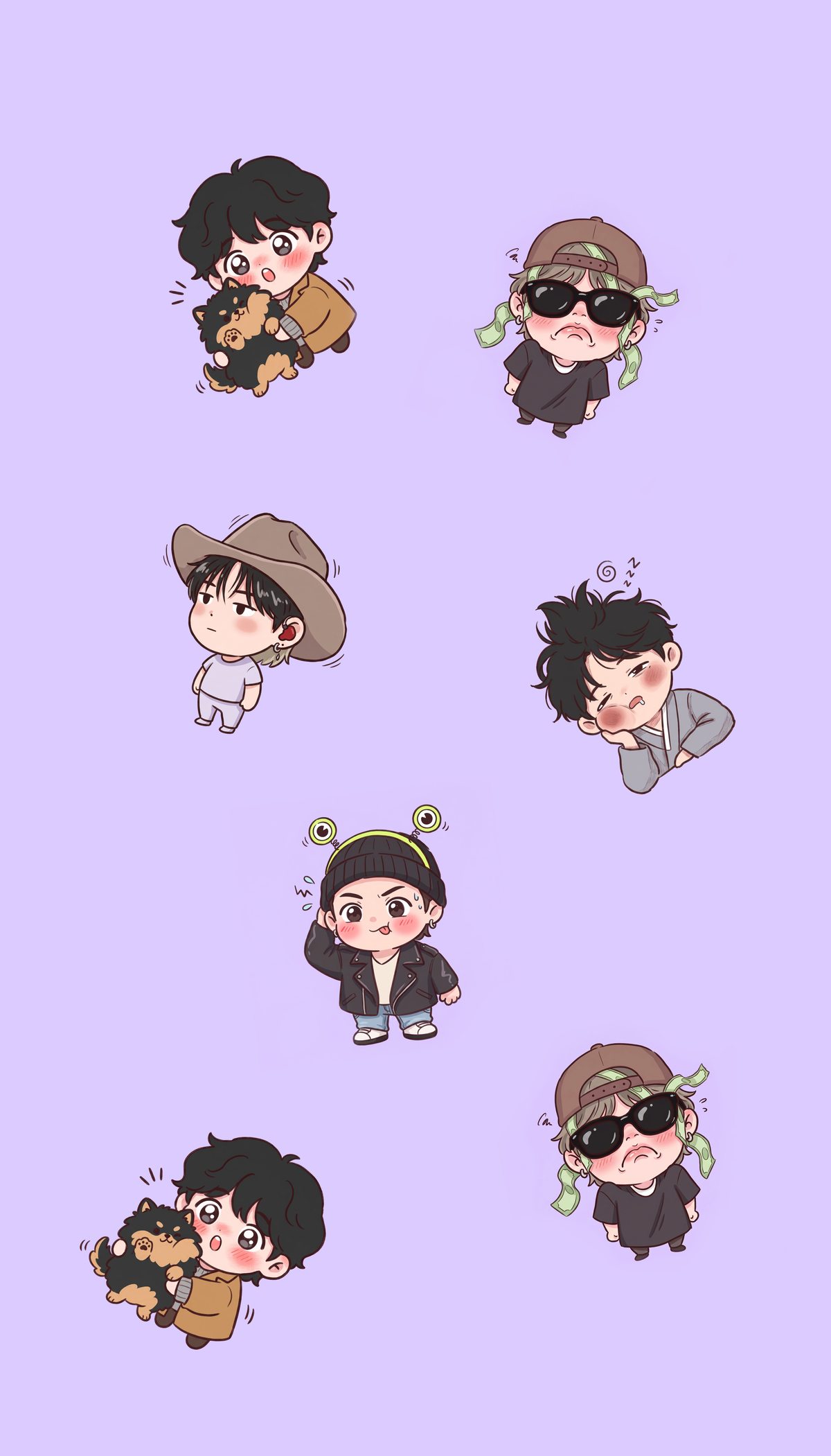 V Funny Moments Kpop Crew Socks