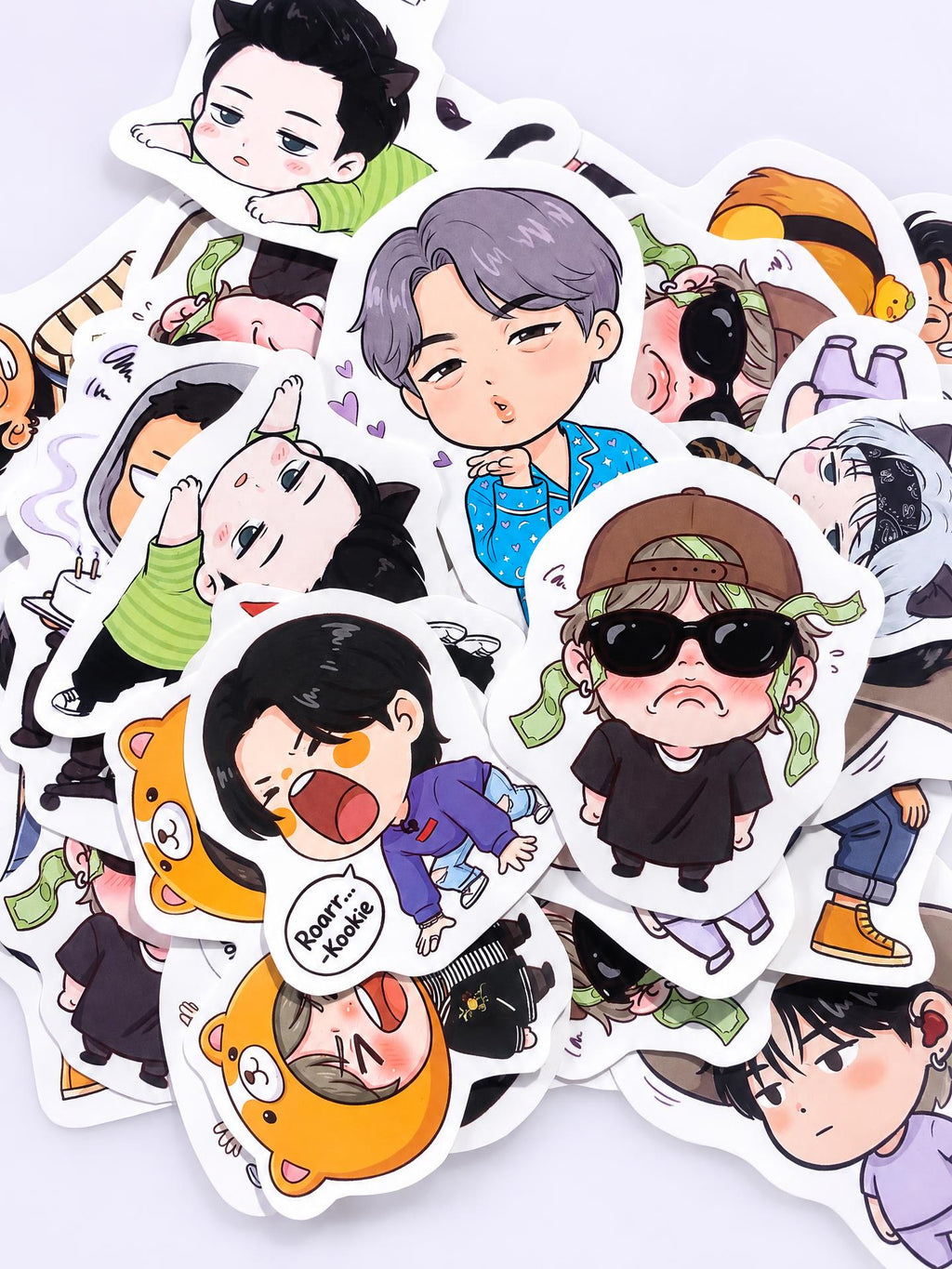 Kpop Funny Moments Chibi Sticker Sheet | Printable Digital Download | Cupsleeve Freebie