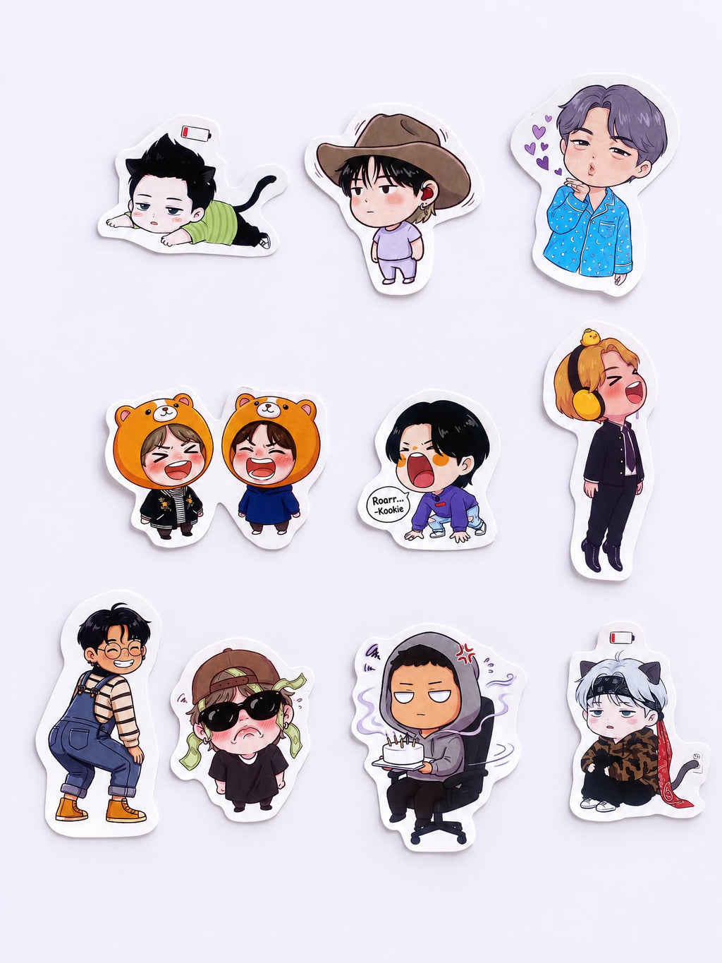 Kpop Funny Moments Chibi Sticker Sheet | Printable Digital Download | Cupsleeve Freebie
