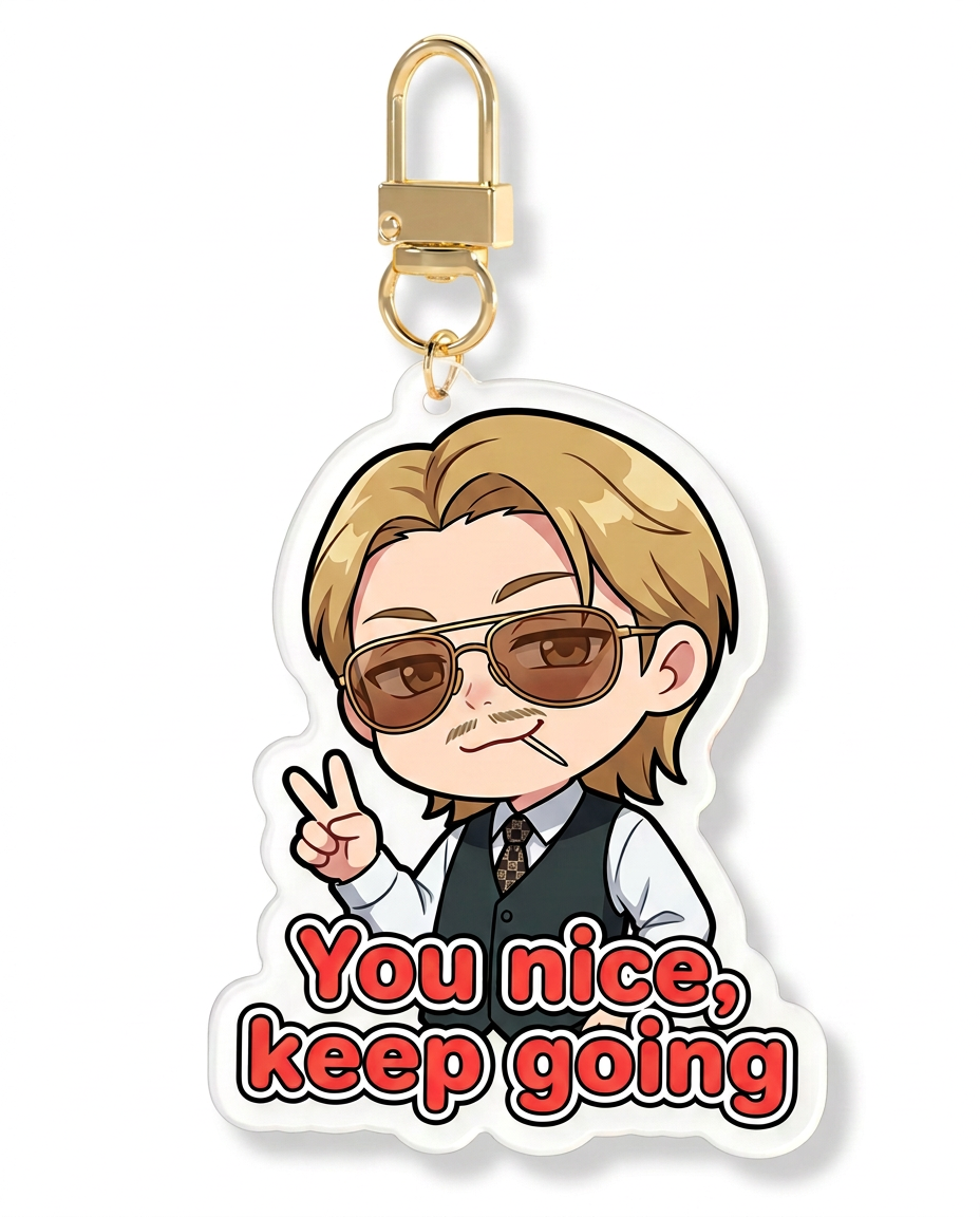 OT7 Iconic Meme & Quote Acrylic Keychain Set (7-Piece Pack)