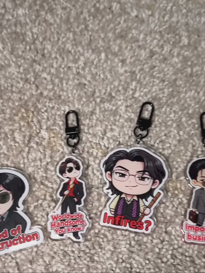 OT7 Iconic Meme & Quote Acrylic Keychain Set (7-Piece Pack)